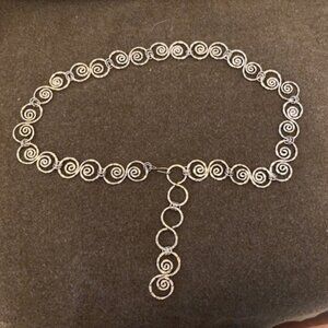 Vintage Gold Metal Decorative Spiral Link Belt